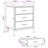 Bedside Cabinet Old Wood 48 x 36.5 x 60 cm Engineered Wood 8013538