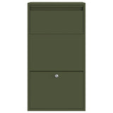 Parcel Drop Box with Storage Olive Green 44 x 22 x 82 cm Steel 874922