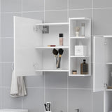 Bathroom Mirror Cabinet White 62.5x20.5x64 cm Engineered Wood 803308