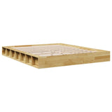 Bed Frame Oak Solid Oak Wood Double Bed Frame Rectangular 3324132