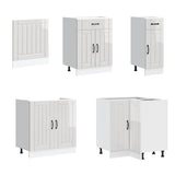 11 Piece Kitchen Cabinet Set Lucca Gloss White Engineered Wood 3314893