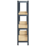4-Layer Storage Shelves 2 pcs Anthracite Steel&Engineered Wood 4016937