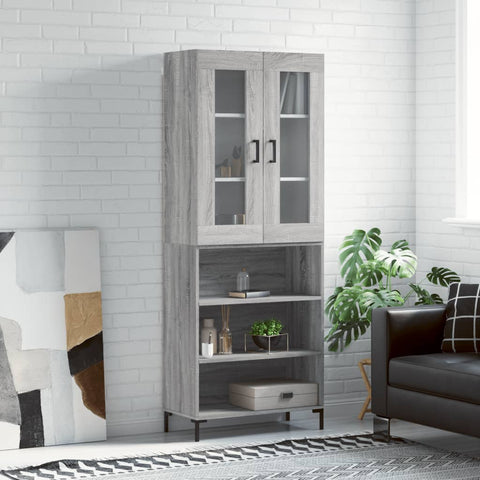 Highboard Grey Sonoma 69.5x34x180 cm Engineered Wood 3198727