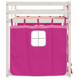 Bunk Bed without Mattress Pink 90x190 cm Single Solid Wood Pine 3283942