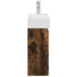 Bathroom Vanity Unit with Tap Smoked Oak 45.5 x 22.5 x 84 cm 889476