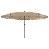 Garden Parasol Taupe 395 x 395 x 245 cm Polyester 42003647