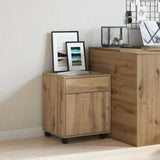 Rolling Cabinet Artisan Oak 45x38x54 cm Engineered Wood 856655
