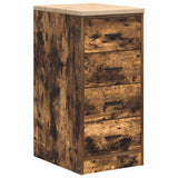 Garage Storage Cabinet Smoked Oak 40x51x85 cm Solid Wood Pine 860593