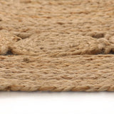 Area Rug Braided Design Jute 180 cm Round 343590