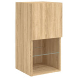 TV Cabinets with LED Lights 2 pcs Sonoma Oak 30.5x30x60 cm 836992