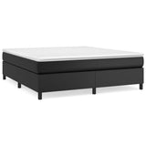 Box Spring Bed Frame Black Super King Faux Leather 3121218
