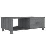 Coffee Table HAMAR Dark Grey 100x55x35 cm Solid Wood Pine 340454
