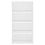 ZNTS Side Cabinet ODDA White 40x24x79 cm Solid Wood Pine 4103602