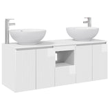 Bathroom Cabinet Set 3 pcs High Gloss White 49.5 x 44.5 x 65 cm 3405701