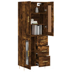 Highboard Smoked Oak 69.5x34x180 cm Engineered Wood 3199934