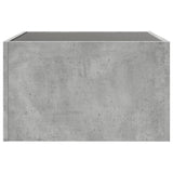 ZNTS Coffee Table with Infinity LED Concrete Grey 50x50x30 cm 847605