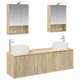 Bathroom Cabinet Set 5 pcs Sonoma Oak Engineered Wood 3406561