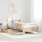 Bed Frame without Mattress 100x200 cm Solid Wood Pine 3309776