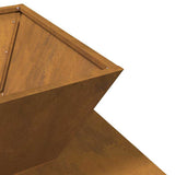 Fire Pit Rusty 50 x 50 x 40 cm Weathering Steel 874584