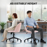 Teddy Fleece Office Chair with Wheels - Light Pink T3398P425006