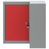 Tool Cabinet with Shelf with Lock Red and Grey 55 x 55 x 55 cm 4103468