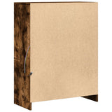 Sideboard with LED Smoked Oak 77x34x100 cm Engineered Wood 852149