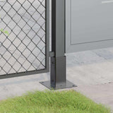 Post Bases Square 12 pcs Anthracite 61x61 mm Powder-coated Steel 42000023