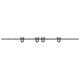 Sliding Door Hardware Kit 400 cm Steel Black 3295790