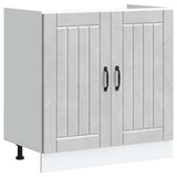 Sink Base Cabinet Lucca Concrete Grey Engineered Wood 853691