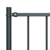 Fence Panel with Posts Powder-coated Steel 1.81x0.75 m Anthracite 145212
