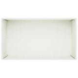 Garden Planter White 100 x 50 x 50 cm Cold-rolled Steel 8005276