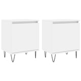 Bedside Cabinets 2 pcs White 40x30x50 cm Engineered Wood 826829