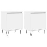 Bedside Cabinets 2 pcs White 40x30x50 cm Engineered Wood 826829