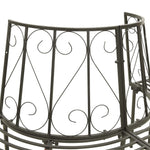 ZNTS Garden Half Round Tree Bench 160 cm Steel 313034