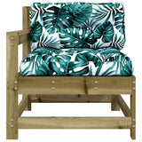 Garden Chairs with Cushions 2 pcs Impregnated Wood Pine 825596