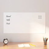 Wall-mounted Magnetic Board White 100x50 cm Tempered Glass 4008634