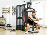 Multi Gym Workout, Weight Machine with 65kg Weight Stack, Sit Up Bench, Push Up Stand, Dip T3398P349238
