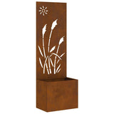 Garden Privacy Screen Rusty 50 x 150 cm Weathering steel 876433