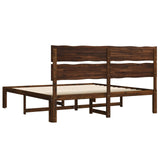 Double Bed Frame with Headboard ROSTOCK Dark Brown 180 x 200 cm 3405494