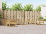 Outdoor Sofa Set 10 pcs White Solid Acacia Wood 3388278