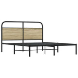Bed Frame Without Mattress 150x200 cm King Size Sonoma Oak Engineered Wood 4100260