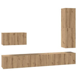 TV Cabinet Set 4 pcs Artisan Oak Engineered Wood 3393329