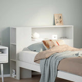 Headboard with Storage White 100 cm Solid Wood Pine 855640