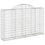Arched Gabion Basket 200x30x120/140 cm Galvanised Iron 153486