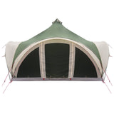 Tipi Tent with Roof Green 6-Person Polyester and Steel 42028623