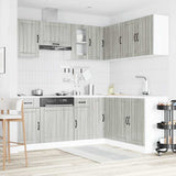 11 Piece Kitchen Cabinet Set Kalmar Grey Sonoma Engineered Wood 3314947