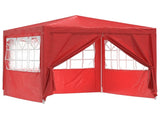 Party Tent Red 250 x 250 x 240 cm PE and Steel 42032996