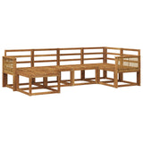 Outdoor Sofa Set 6 pcs Natural Solid Acacia Wood 3385355