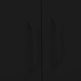 Storage Cabinet Black Steel Medium Height-Adjustable Shelves 336169