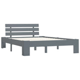 Bed Frame without Mattress Grey Solid Pine Wood 120x200 cm 283168